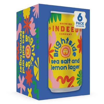 Indeed Brightside Sea Salt and Lemon Lager - 6pk/12 fl oz Cans