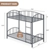 Whizmax Twin Over Twin Metal Bunk Bed, Heavy Duty Steel Frame with Safety Ladder & Guardrail, Space-Saving Kids Bed for Boys/Girls, No Box Spring - 2 of 4