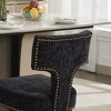 NicBex Set of 2 Mid-Century Linen Dining Chairs, Kitchen Side Chairs Curved Back Copper Nailheads, Solid Hardwood Frame Accent Chair - 4 of 4