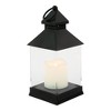 Northlight Candle Lantern with Flameless LED Candle - 9.5" - Black - 4 of 4
