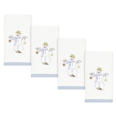 Coastal Snowman 4 Pc Fingertip Towel Set