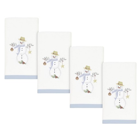 Avanti Linens Coastal Snowman 4 Pc Fingertip Towel Set Target
