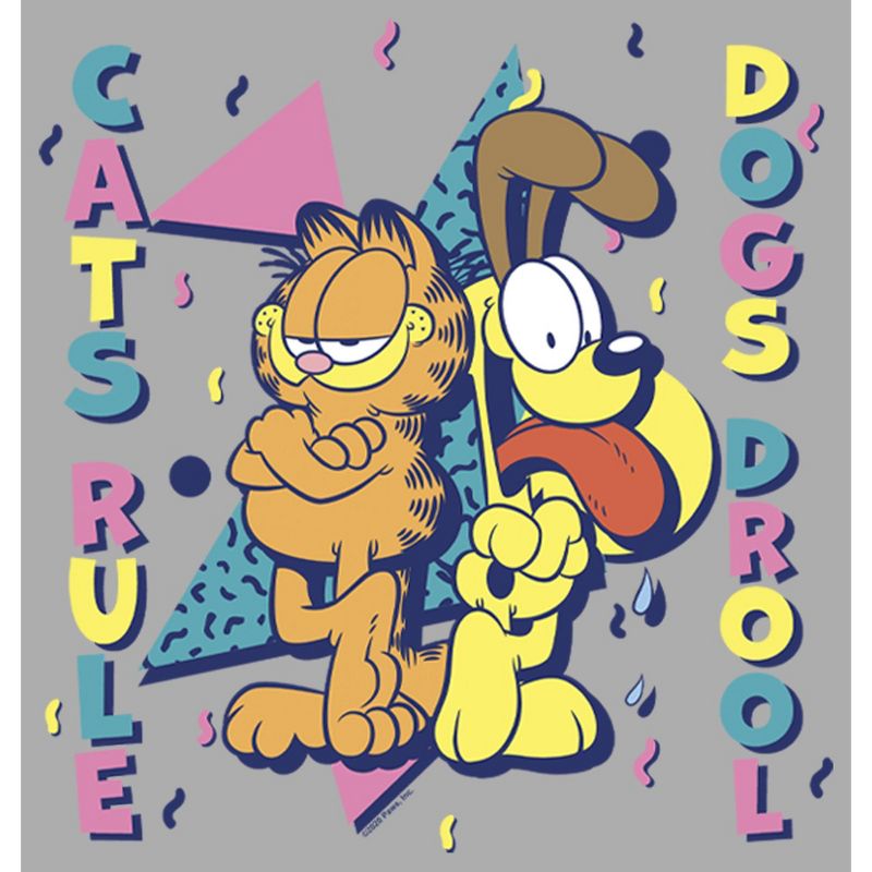 Boy's Garfield Cats Rule Dogs Drool T-Shirt, 2 of 6