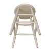 24" Scooped Seat Counter Height Barstool Unfinished - International Concepts: Solid Wood, Round, Backless - 4 of 4