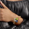 Ross-Simons 14kt Yellow Gold-Plated Bangle Bracelet With Simulated Tonal-Blue and Green Gemstones - 2 of 3
