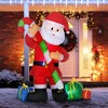 HOMCOM 6' Christmas Inflatables Santa Claus with Candy Cane, Outdoor Blow Up Yard Decoration with Build-in LED for Party - 3 of 4