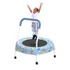 VYNXARIA Blue Toddler Trampoline with Handles and Dinosaur Patterns: Safer, Elastic - Rope Built for Babies - 3 of 4