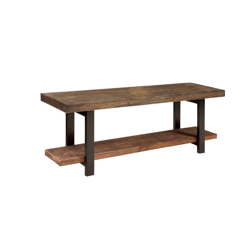 48&#34; Pomona Solid Wood and Metal Entryway Bench Brown - Alaterre Furniture, 6 of 13