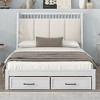 NicBex Full Size Platform Bed 78.7" L Modern Wooden Bed Frame with Upholstered Headboard and 2 Drawers for Bedroom, No Box Spring Required - 2 of 4