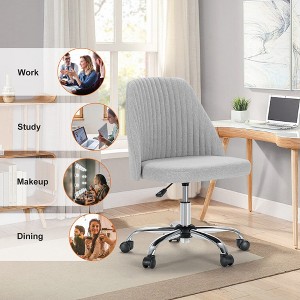 ALEXOUN Modern Cute Rolling Swivel Task and Office Chair with Wheels,Comfortable Back Seat Armless for Home,Bedrooms,Office,Study,Make-up - 1 of 4