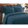 Set of 3 King Jullian Collection 100% Cotton Tufted Unique Luxurious Bold Stripes Design Bedspread Set Teal - Better Trends - 2 of 4