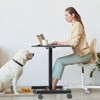 DSVIMOY End Table with Adjustable Rolling, Laptop Computer Cart Desk for Home, Office, Classroom, Overbed Table, Black, 25.5"*18.8"*43.3" - 2 of 4