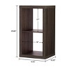 2-Cube Storage Organizer, Tobacco Oak - 2 of 4
