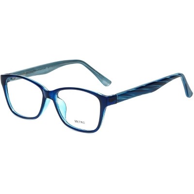 Metro Collection 23 Designer Acetate Reading Glasses in Blue +1.50 127mm Frame/47mm Lens Width