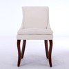 TIRAMISUBEST Modern Dining Chairs Set of 2, Double-Layer Cushioned Chenille Upholstered Accent Chairs with Mid Back - 4 of 4