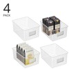 mDesign Large Steel Kitchen Organizer Basket with Label Slot - 2 of 4