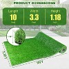 Zevemomo 3-Pack Artificial Grass Turf 3.3x10ft, Synthetic Lawn with Drainage Holes for Indoor/Outdoor Use on Balcony Garden Patio & Pet Areas - 4 of 4