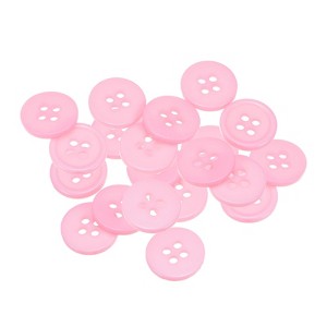 Unique Bargains Sewing Resin Round Flat 4-Hole Replacement Craft Buttons 20 Pcs - 1 of 4