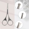 Unique Bargains Round Head Nose Hair Tweezers Stainless Steel Silver Tone 3.86"x1.93" 1 Pc - 2 of 4