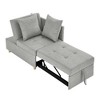 NicBex Convertible Single Sofa Bed Sleeper Chair with Pillows & Wheels,Upholstered Linen Recliner Chair for Living Room,Bedroom - 4 of 4
