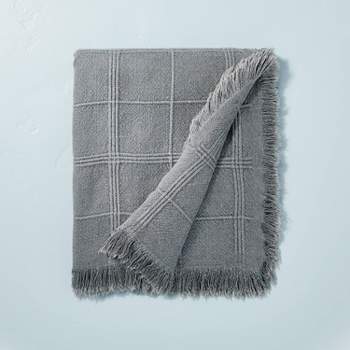 Textured Grid Lines Dobby Throw Blanket - Hearth & Hand™ with Magnolia