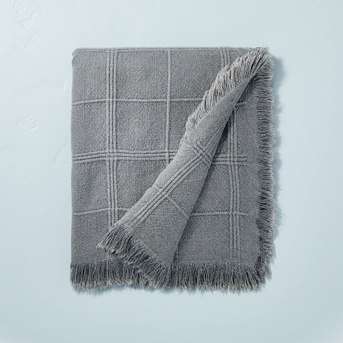 Textured Grid Lines Dobby Throw Blanket - Hearth & Hand™ With Magnolia ...