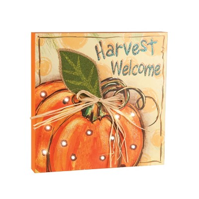 C&F Home Light-Up LED Harvest Welcome Sign