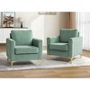 Set of 2 Iapygia Contemporary Tufted Wooden Upholstered Club Chair with Metal Legs for Bedroom Club Chair| ARTFUL LIVING DESIGN - 2 of 4