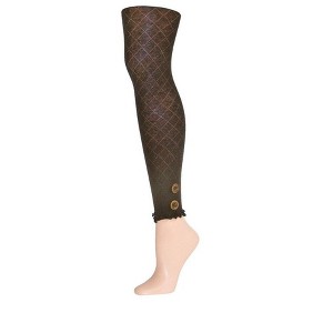 Memoi Miss Buttons Cotton Blend Footless Sweater Tights - 1 of 2