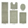 Edge Bath Rug 100% Premium Cotton Ultra-Soft Water Absorbent Tufted Solid Reversible 5 Piece Bathroom Rug Set for Machine Washable Bathmat - 2 of 4