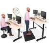 Tranzendesk Standing Desk with Clamp-On Shelf - 55" Sit to Stand Workstation with 55” Monitor Stand – Maple - Stand Steady - 3 of 4
