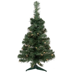 Northlight Pre-Lit Medium Blackwater Fir Artificial Christmas Tree - 2' - Clear Lights - 1 of 4