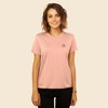 Dalix Smile Face Embroidered Soft Cotton Short Sleeve T Shirt Womens - 2 of 4