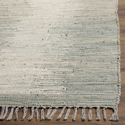 Coastal Breeze Gray 8' x 10' Hand-Woven Cotton & Wool Rug