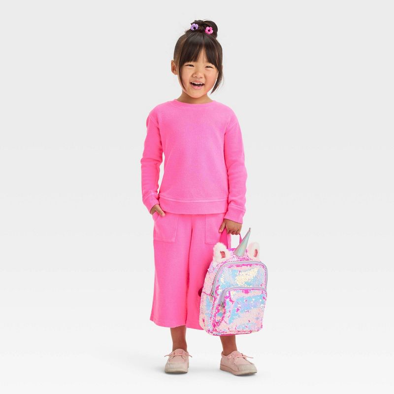 Toddler Girls' Fleece Sweatshirt - Cat & Jack™, 4 of 11