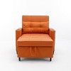 Futon Convertible Pull-Out Armchair Bed with 3-in-1 Function, USB Ports, Adjustable Backrest and Built-in Cup Holders - 3 of 4