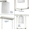 Progress Lighting, League Collection, 4-Light Chandelier, Brushed Nickel, Etched Glass Shades - 2 of 3