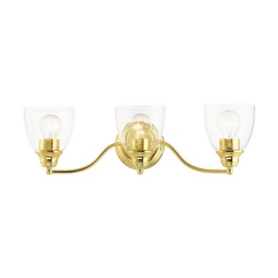 Livex Lighting Montgomery 3 - Light Vanity in  Polished Brass