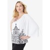 Roaman's Women's Plus Size Flutter-Sleeve Ultrasmooth Fabric Top - 4 of 4