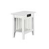 AFI Furnishings Mission Chair Side Table Set of 2 with Charger WH - 4 of 4