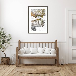 Amanti Art Central Park Winter No 7 by Murray Bolesta Wood Framed Wall Art Print - 1 of 4