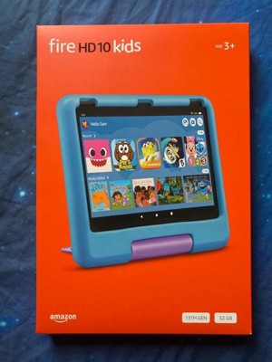  All-new  Fire 10 Kids tablet- 2023, ages 3-7  Bright  10.1 HD screen with ad-free content and parental controls included, 13-hr  battery, 32 GB, Blue : Everything Else