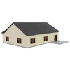 1/64 Tan & Brown Ranch Farm House w/ Opening Garage & Back Deck, 3D Print RW-60B - 4 of 4