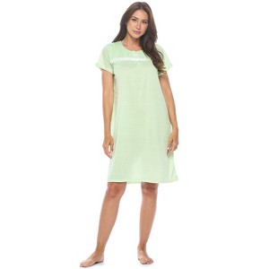 Casual Nights Women's Super Soft Yummy Nightshirt, Short Sleeve Nightgown, Night Dress with Fun Prints & Patterns - 1 of 4