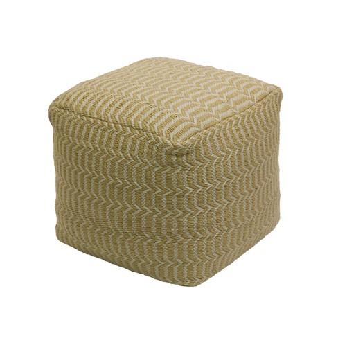 16" Hand Woven Pouf Ottoman Sand - National Tree Company - image 1 of 3