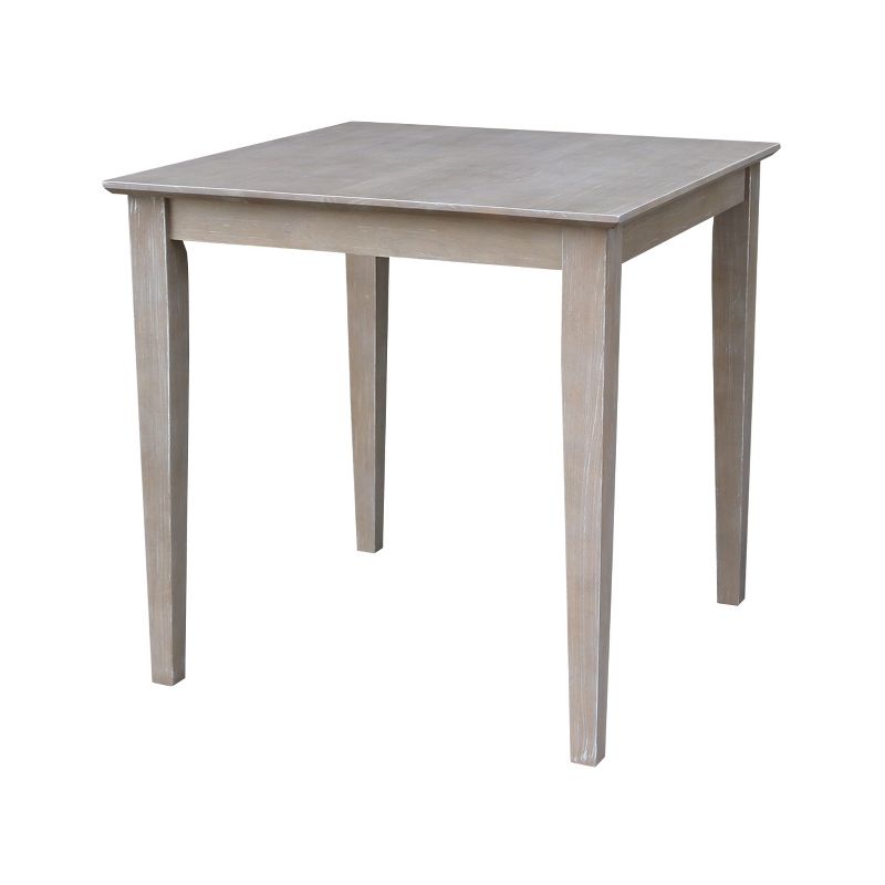 Solid Wood 30" X 30" Dining Table Weathered Gray - International Concepts, 1 of 7