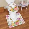 Collections Etc Beautiful Butterfly & Floral 2-Piece Commode Set SET - 2 of 3
