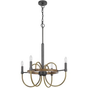 Cal Lighting Seagrove 60W x 4 Metal/Glass Chandelier - 1 of 4