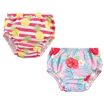 Hudson Baby Infant and Toddler Girl Swim Diapers, Tropical Floral
