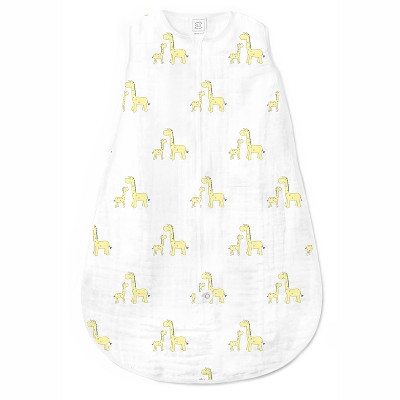 Image of SwaddleDesigns Muslin Sleeping Sack Wearable Blanket - Yellow Giraffe - M